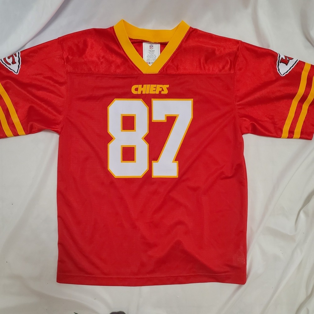 Kansas City Chiefs Travis Kelce 87 Jersey Youth XXL 18 NFL Team Apparel Red